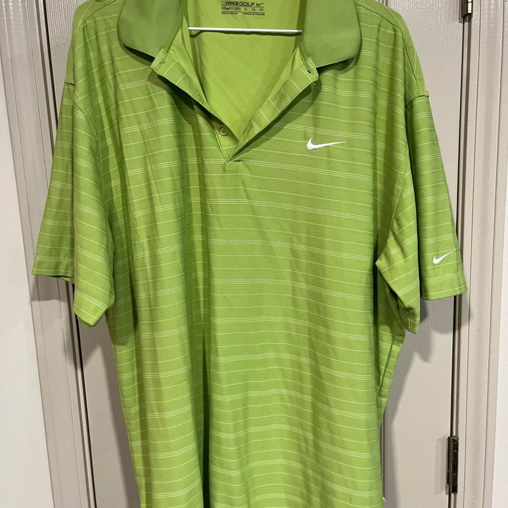 Nike Men’s Lime Stripe Performance Polo